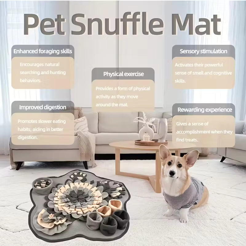 Tapis de Fouille pour Chien  | Mangeoire Lente et Jeu Olfactif